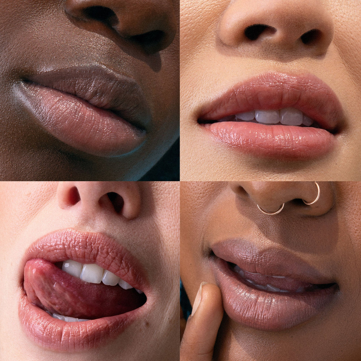 LipFuel Lip Bal when applied in different lip colors